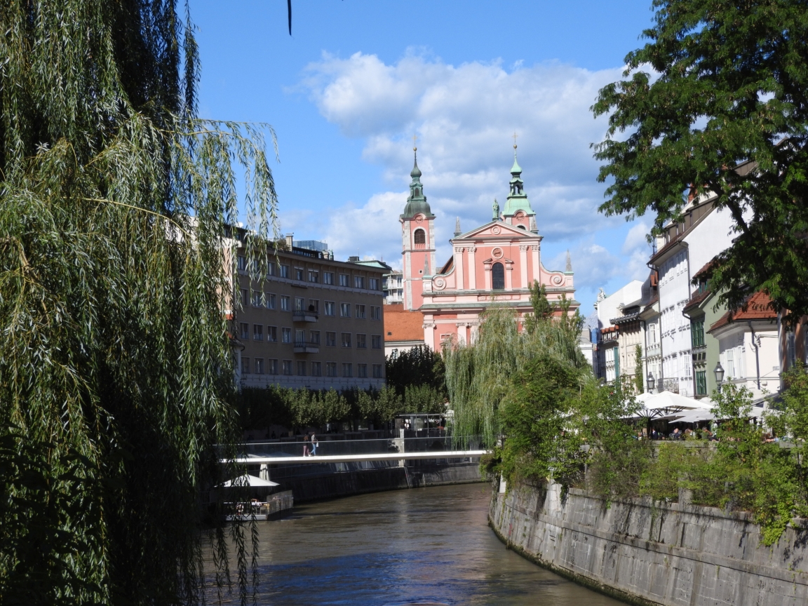 Lublana - widok na kościół Franciszkanów